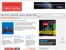 Tablet Screenshot of financialriskstoday.com